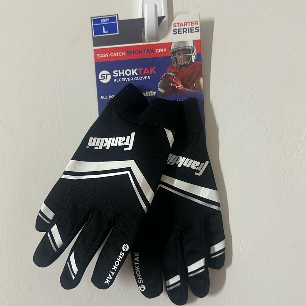 Youth Large Size Receiver Gloves Football